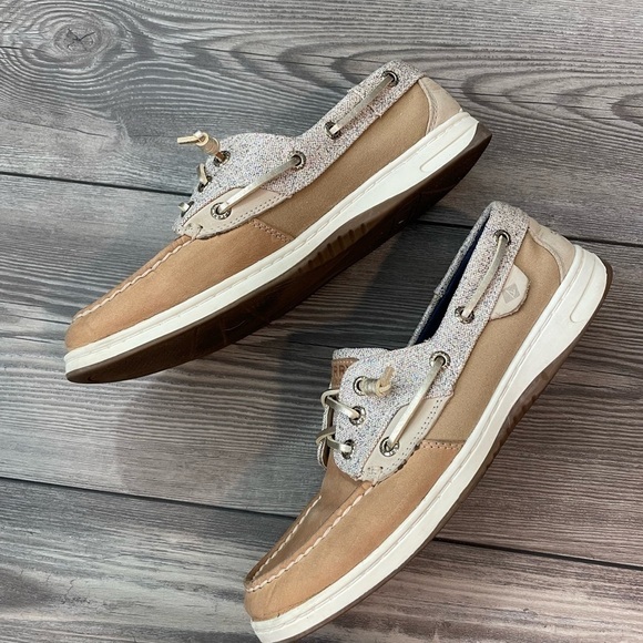 Sperry Shoes - Sperry Boat Shoe Sparkly Shoes Women's Size 8.5 EUC Sparkly Women’s Shoes
